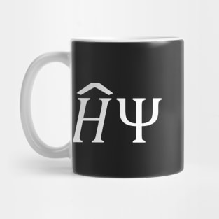 Stationary Schrodinger Equation, quantum mechanics and physics Mug